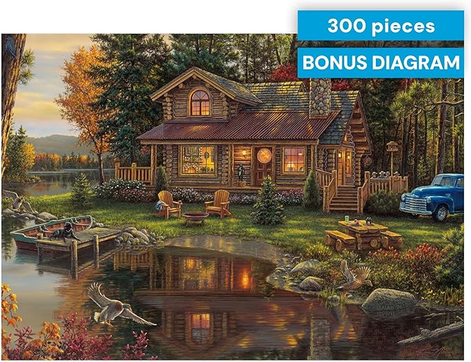 Buffalo Games - Kim Norlien - Peace Like A River - 300 Piece Jigsaw Puzzle for Adults - Large, Easy to Hold Pieces - Challenging Puzzle Perfect for Game Nights, Finished Size 21.25 x 15.00