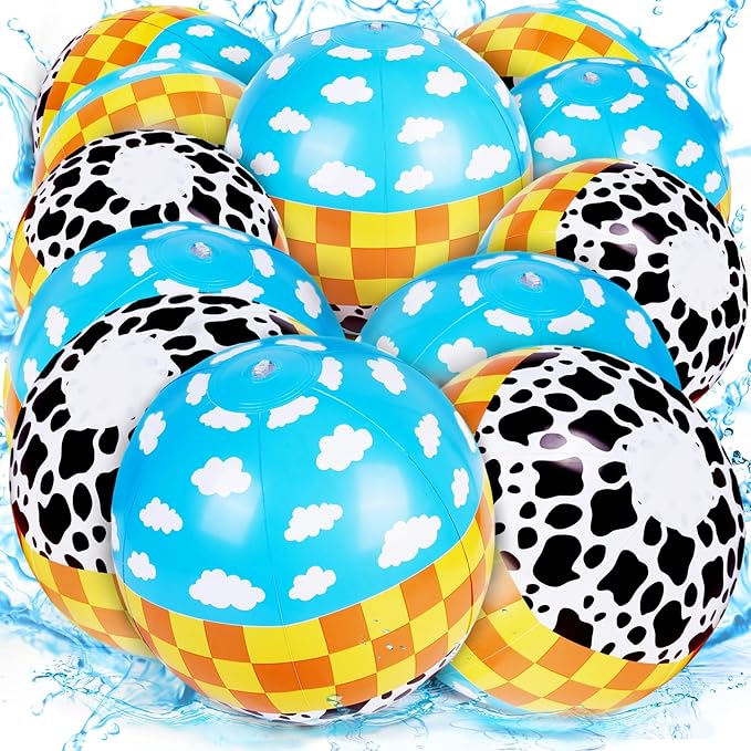 12 Pack Spider Theme Beach Ball 7.87" Inflatable Beach Balls for Summer Water Pool Games Blue and Red Spider Web Birthday Party Decorations Favors Under The Sea Party Decorations
