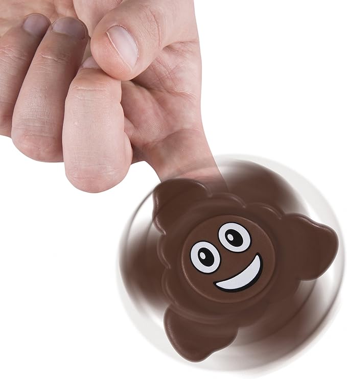 Kangaroo Poop Fidget Spinner for Kids - Emoticon Party Favor Spinning Fidget Toy for Adults - Compact Sensory Quiet Plastic Fidgets Spinners for Focus - Party Supplies & Easter Basket Stuffer for Kids