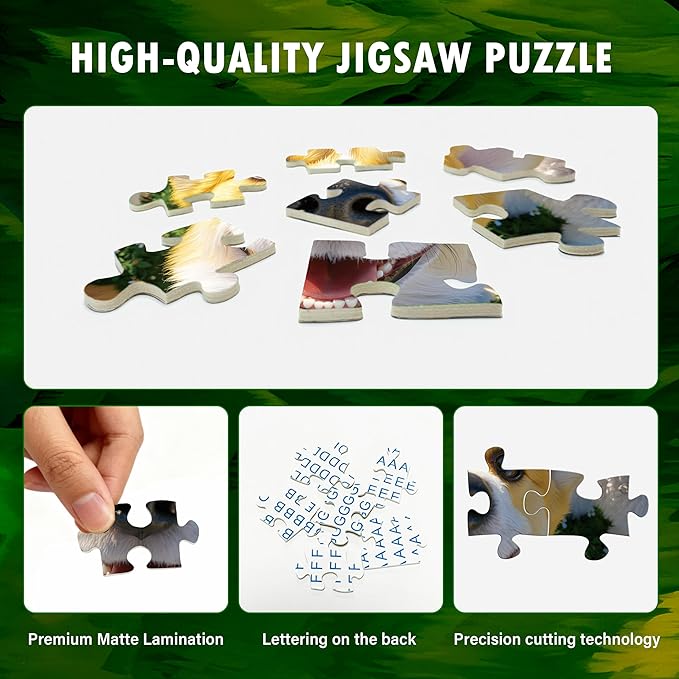 Puzzles for Adults 1000 Pieces - Dog Selfie, Pup Selfie Fiesta Adults Puzzles Lawn Dogs Park, Letter on Back No Dust, Matte Finish Funny Puppies Jigsaw Puzzles Home Decor, 27.5" x 19.7" Gifts Games
