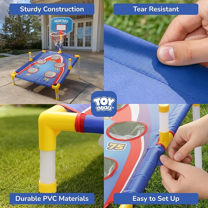 TOY Life Bean Bags Toss Carnival Games, Cornhole, Outdoor Toys for Kids Ages 4-8, Backyard Game Sports & Outdoor Play, Outside Toys for Ages 5-7, Family Lawn Yard Games Birthday Party, Gift for Boys