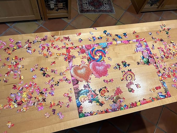 Crown Point Graphics Candy Shop 500 Piece Jigsaw Puzzle, Soft Touch Design, Made in USA