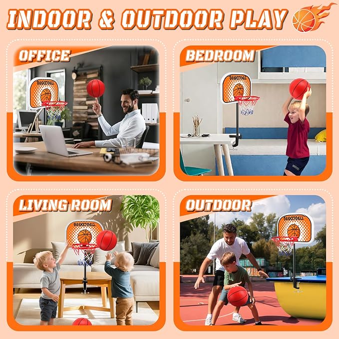 Toddler Basketball Hoop Indoor, Basketball Hoop for Kids Mini Kids Hoops for Outdoor Indoor Goal for Sport Toys Christmas Birthday Gift