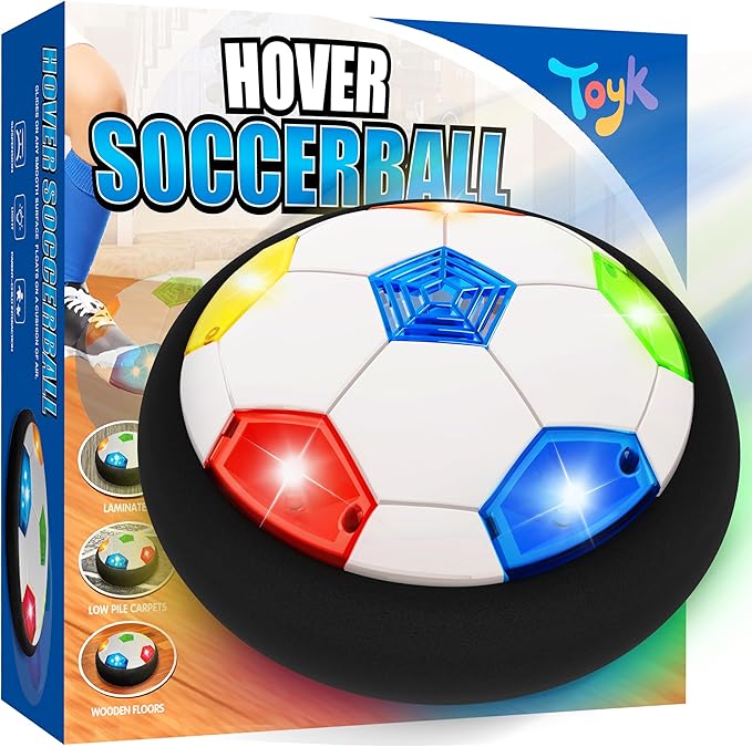 Hover Soccer Ball for Kids, Light-Up Soccers Ball Boys Toys, Kids Training Hover Balls Indoor Toy Games, Birthday Gifts for Kid Age 4, 5, 6, 7, 8-10 Year Old Boy - Soccer