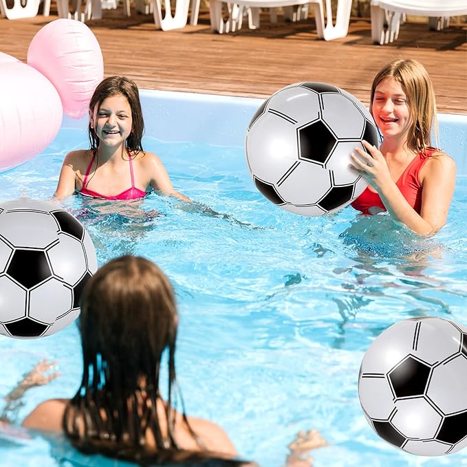 6 Pcs Giant Inflatable Footballs,16 Inch Blow Up Footballs Toys,Summer Pool Beach Balls,Sports Game Accessaries for Super Bowl Football Party Supplies,Indoor and Outdoor Use