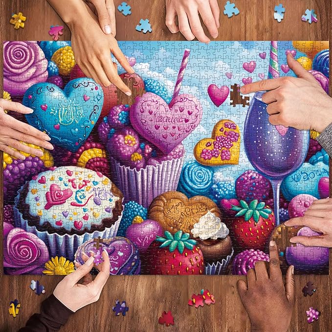 Chocolate Delight Jigsaw Puzzle, Puzzles for Adults 1000 Pieces, Home Decoration Puzzle, Interlock Perfectly No Dust, Gifts for Valentine's Day Easter