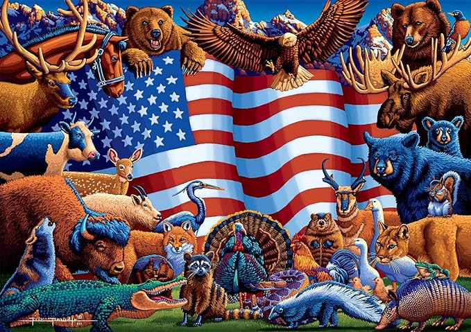 Buffalo Games - Eric Dowdle - Animals of America - 300 Piece Jigsaw Puzzle for Adults -Challenging Puzzle Perfect for Game Nights - Finished Size is 21.25 x 15.00