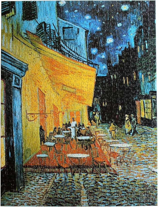 Moruska Cafe Terrace at Night by Vincent Van Gogh Jigsaw Puzzle 1000 Piece Art Puzzles for Adults
