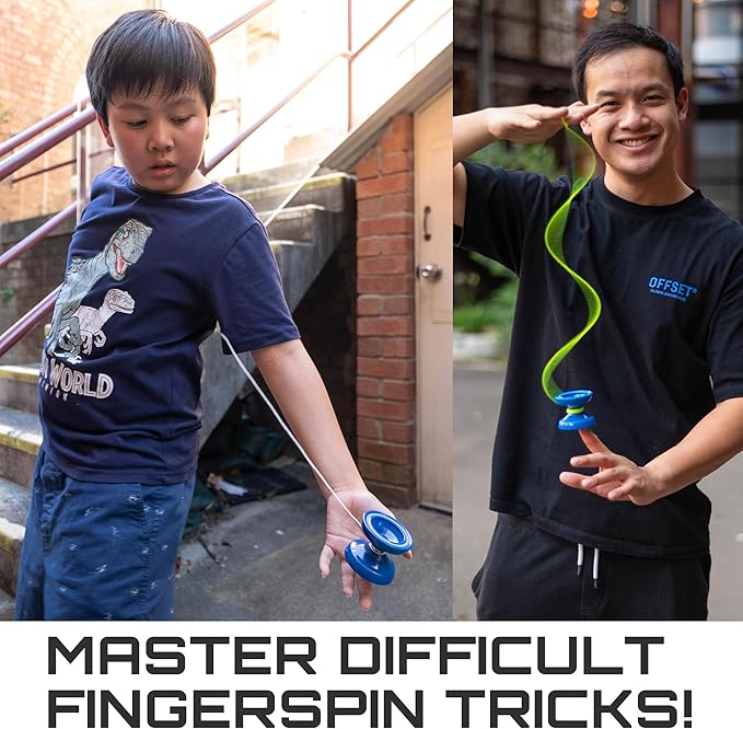 Cheatcode Yoyo by Brandon Vu | Master Fingerspin Tricks | A Responsive & Unresponsive Yo-yo for Kids, Teens & Adults | Great Yo Yo For Beginners | Extra Professional Ball Bearing Kit Included | Offset
