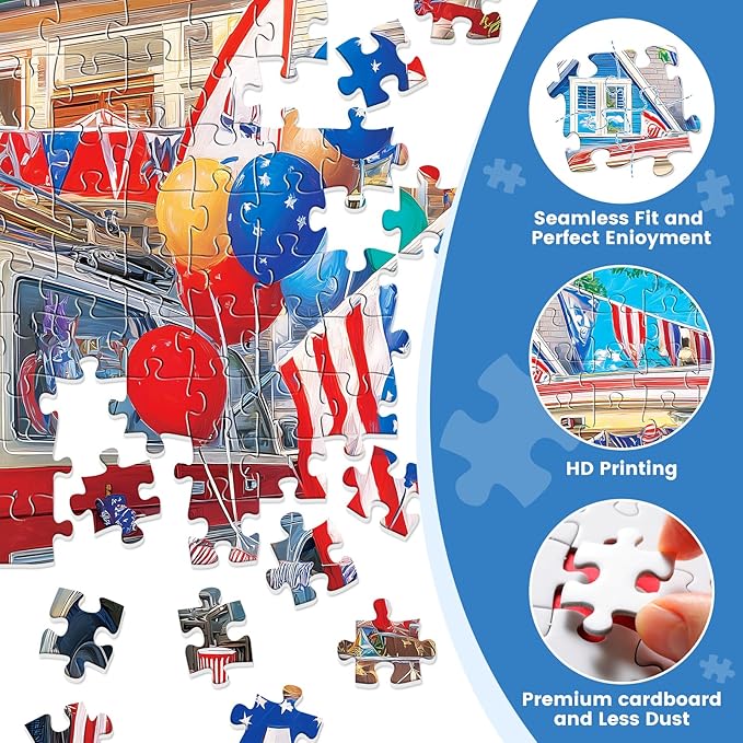 300 Piece Puzzles for Adults, American Football-Themed Jigsaw Puzzles, Backyard Tailgate Party Puzzle 300 Pieces, Must-Have Decor for Football Lovers, Challenging Gift for Football Fans, 20.5 * 15 in