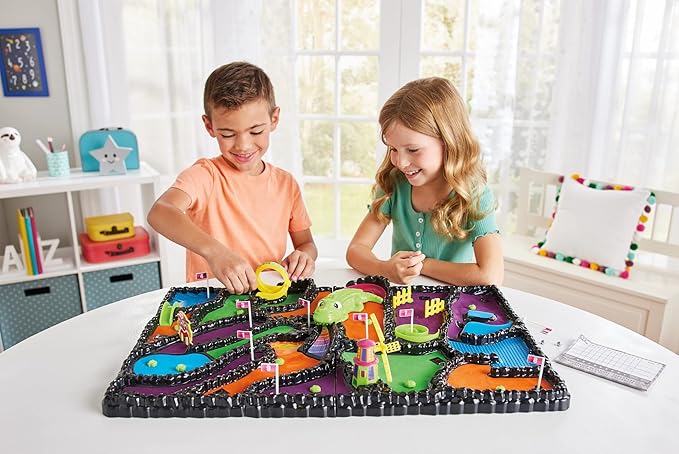 Game Zone Arcade Mini Golf - Interactive Tabletop Mini Golf Game with 9 Holes and Moving Obstacles for 1-4 Players Ages 6+ - Perfect for Family Nights!