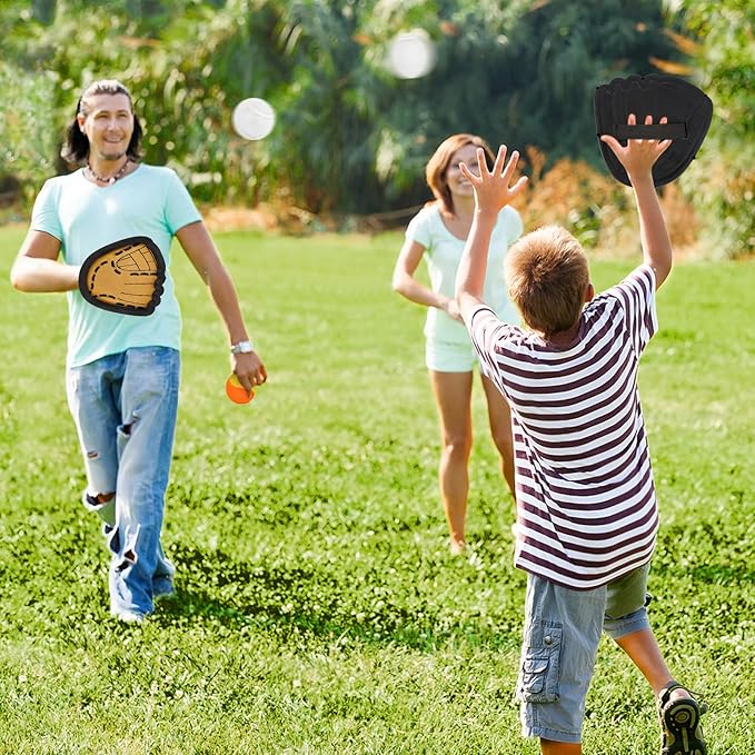 Outdoor Pool Beach Toys for Kids Outdoor Yard Backyard Game for Adult and Family, Toss and Catch Ball Set with 2 Paddles 4 Sticky Balls, Outside Toys Game for Kids 3 4 5 6 7 8+ Year Old