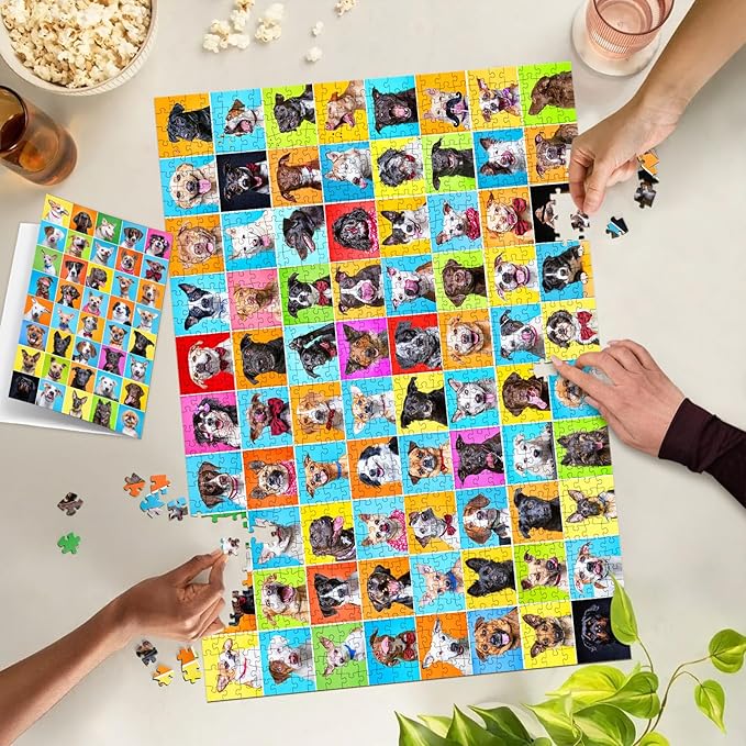Puzzles for Adults 1000 Pieces, Jigsaw Puzzle for Adults, Fun Challenging Puzzle, Dog Photo Booth Puzzles Game, Interlock Perfectly No Dust, Gifts for Valentine's Day Easter