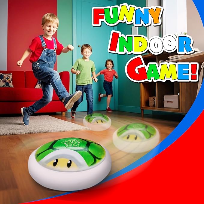 Boys Toys Gifts, Hover Soccer Ball with LED Lights, Indoor Soccer Toys Games, Turtle Shell Toys for Kids Ages 3-12, Kids Boys Christmas Birthday Gifts, Air Floating Ball