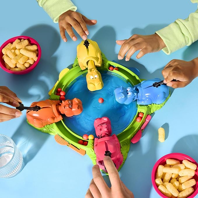 Hasbro Gaming Hungry Hungry Hippos Game for Preschoolers | Instant Marble Relaunch, Easy Set-Up & Storage| Ages 4 and Up | 2 to 4 Players | Kids Games