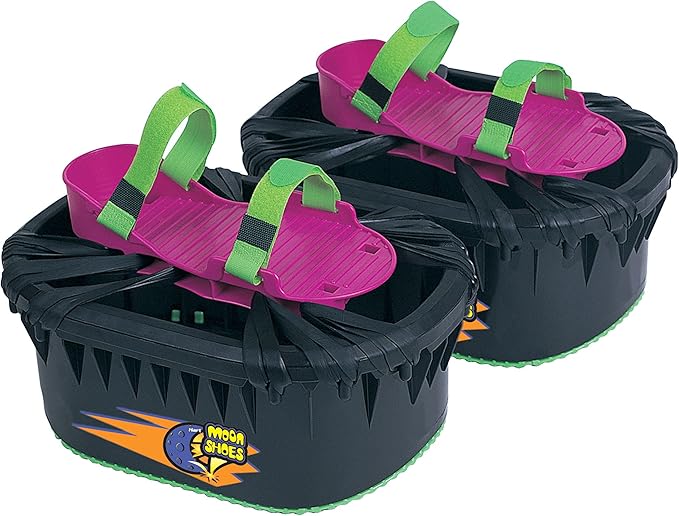 Moon Shoes Bouncy Shoes, Mini Trampolines for Your Feet, One Size, New and Improved, Bounce Your Way to Fun, Very Durable, No Tool Assembly, Athletic Development, max Weight 130 lbs.