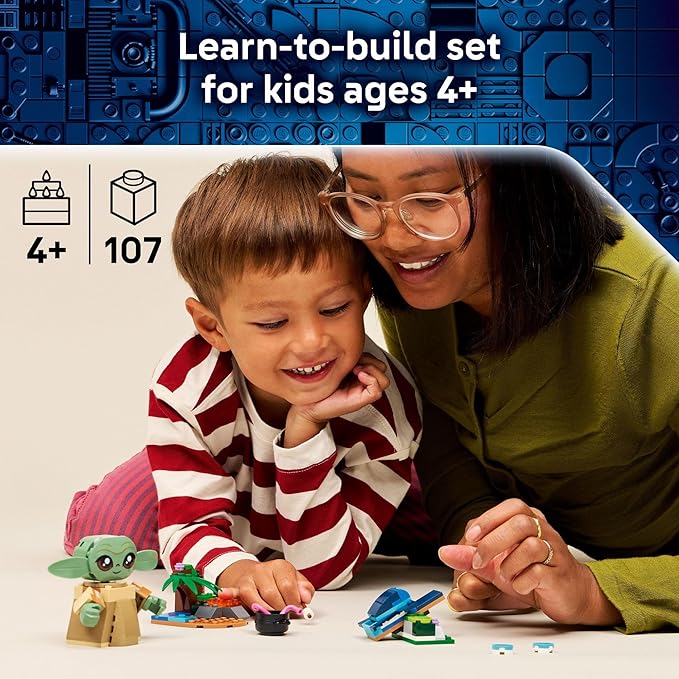 LEGO Star Wars Grogu’s Homestead Building Toy for Boys & Girls - The Mandalorian Pretend Play Set W/Sorgan Frog & Poseable Grogu Figures for Preschool Kids, Ages 4+ - Gift Idea for Birthdays - 75443