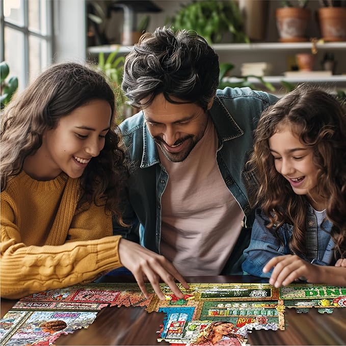 White Mountain 1000 Piece Jigsaw Puzzle 1950s Retro Cafe Puzzles with Large Pieces for Adults and Family 24"x30" – American Diner