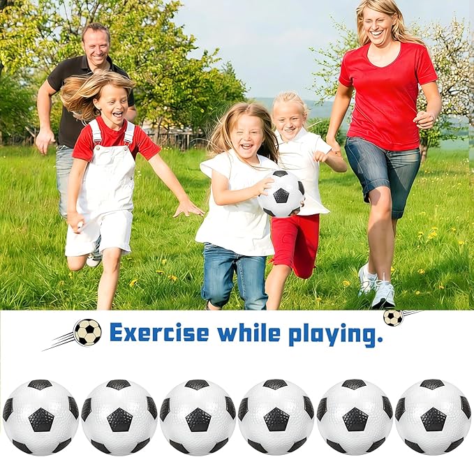 Hymaz 6 Inch Mini Soccer Balls for Kids Toddler, 6 Pack Inflatable Mini Balls with Pump, Small Soccer Ball Easter Birthday Gifts for Boys Girls Indoor Outdoor Sports Games Backyard Party Supplies