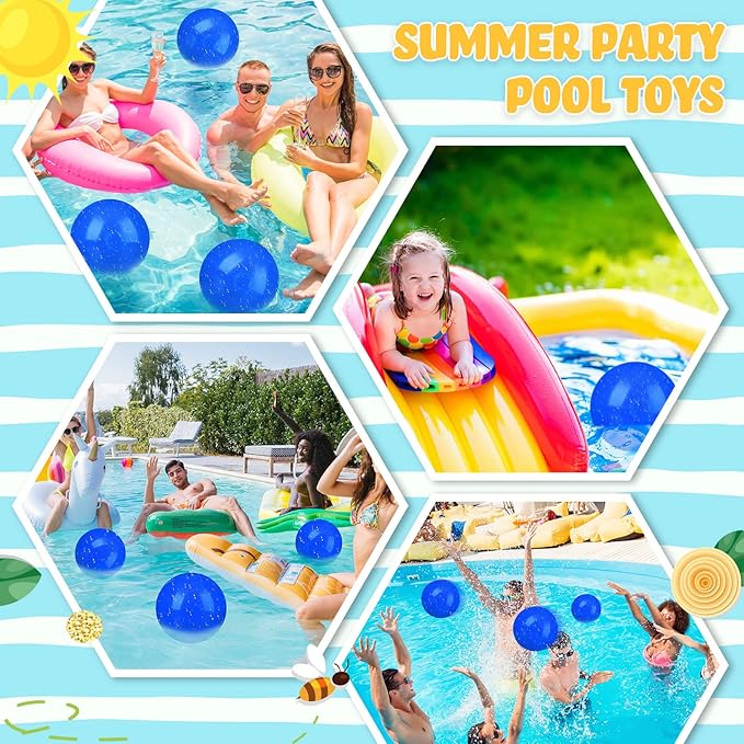 Raiten 12 Pcs Beach Ball Inflatable Beach Balls Large Inflatable Ball Floating Ball for Swimming Pool Party Favors Outdoor Activities Summer Birthday Party Supplies (Blue,12 Inch)