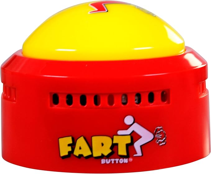 Talkie Toys Products Fart Button - Lights Up and Plays 20 Funny Fart Sounds - Fun Prank & Gag Gift - Funny Gift & Stocking Stuffer