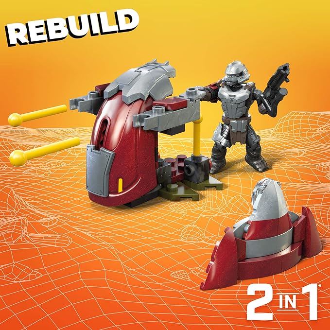 Mega Construx Halo Hijacked Ghost Vehicle Halo Infinite Construction Set, Building Toys for Kids