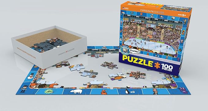 EuroGraphics Hockey Spot & Find 100 Piece Puzzle