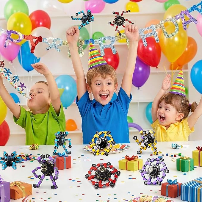 Transformable Fidget Spinners for Kids and Adults Stress Relief Sensory Toys for Boys and Girls Fingertip Gyros for Kids Classroom Birthday Party Favors