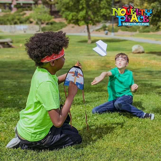 Novelty Place 2 Pack Thumb Ejection Kite Toy - Kite Launcher Slingshot Catapult Kites for Boys Girls Kids & Teens, Mini Beach Kites Easy to Launch and Fun Outdoor Flying Experience(Jet,Rocket)