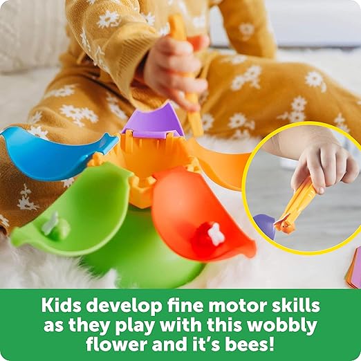 Learning Resources Blooming Balance Bees Fine Motor Sorting Set - Preschool Learning Activities, Fine Motor Games, Color Sorting Toys for Toddlers 3-5, Matching and Counting Toys for Toddlers