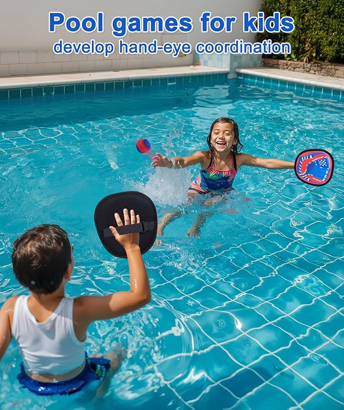 Toss and Catch Game Ball Set Toddler Toys for 3 4 5 6 7 8 Year Old Boys Girls Birthday Gift, Yard Games Pool Outdoor Beach Toys for Kids Ages 4-8 Baseball Glove