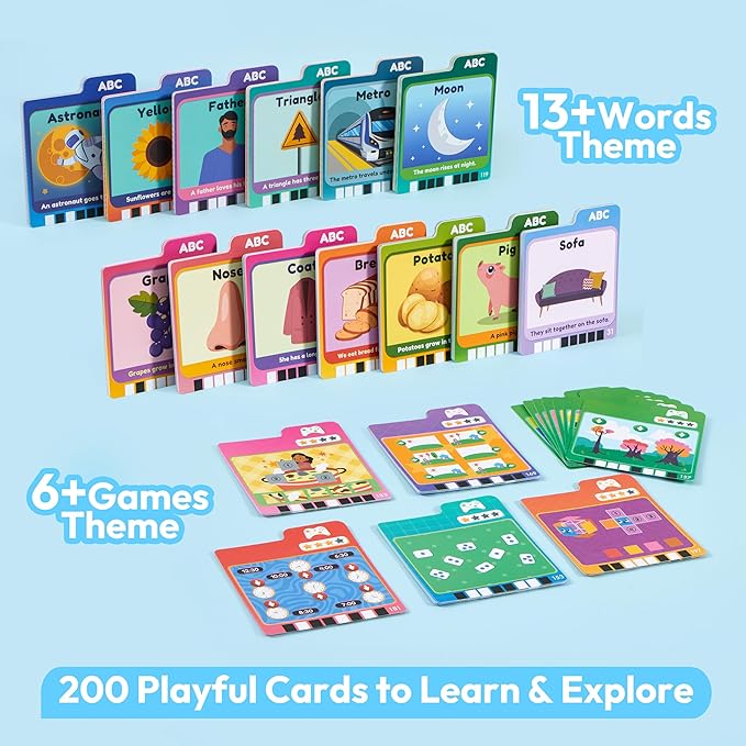 JOVA lalalark Talking Flash Cards for Kids 3 4 5 Year Old, Toddler Learning Toys with 136 Sight Words & 64 Games, Montessori Educational Toy for Kids, Preschool Learning Activities, Boys Girls Gifts
