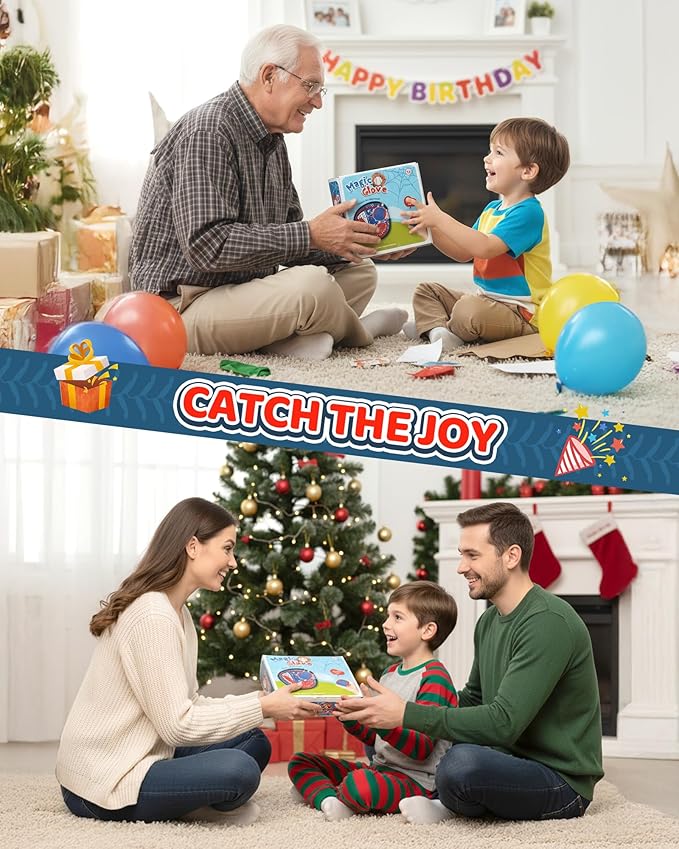 Toss and Catch Ball Game Set, Toddler Baseball Glove for Beach Pool Yard, Kids Sports & Outdoor Play Toys with Family, Fun Birthday Gift for Ages 3 4 5 6 7 8-12 Year Old Boys Girls
