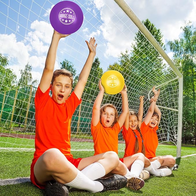 Jerify Foam Dodgeball Set 5 Inch Soft Skin Playground Dodgeballs Bulk, Low Density Foam for Non Sting Dodgeball Sports Equipment for Kids and Adults