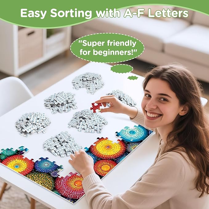 500 Piece Puzzles for Adults,Flower Jigsaw Puzzles 500 Pieces,Funny Puzzles 500 Piece Adult Puzzle with Letters on Back Premium Cardboard Puzzle Challenging Puzzles Family Game Gift 20.5x15 in