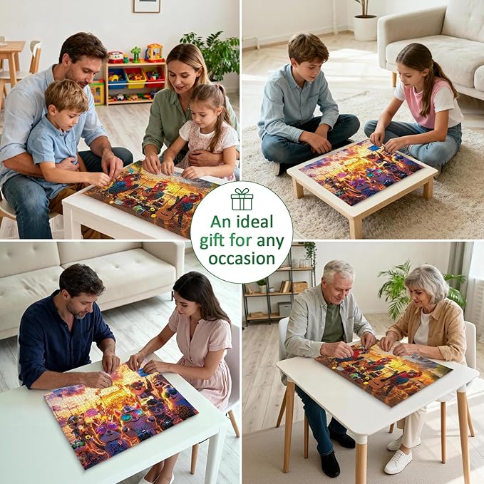 Unique Jigsaw Puzzles 1000 Pieces for Adults, 2 Pack Puzzles 1000, Clear Puzzles for Adults, Birds Singers and Cats Fans Theme, Interactive Party Games for Family