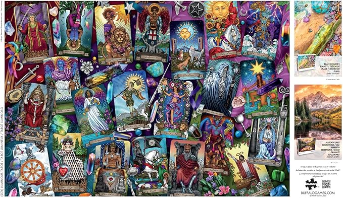 Buffalo Games – Luminous Tarot – Brigid Ashwood – Art & Photo Collection – 2000 Piece Jigsaw Puzzle Colorful Puzzle for Adults – Precision-Cut Pieces