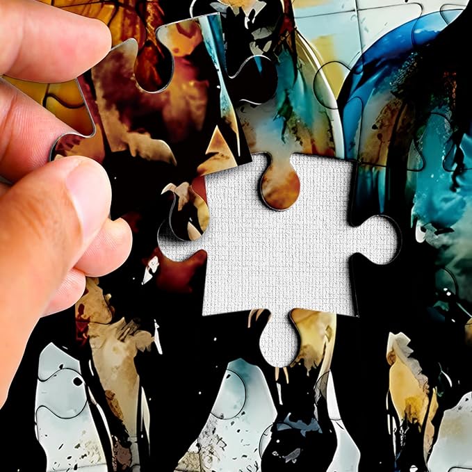 Art Vintage Horse Puzzles for Adults 1000 Pieces, Colorful Aesthetic Animal Painting Jigsaw Puzzles, Funny Hard Challenging Mustang Puzzle