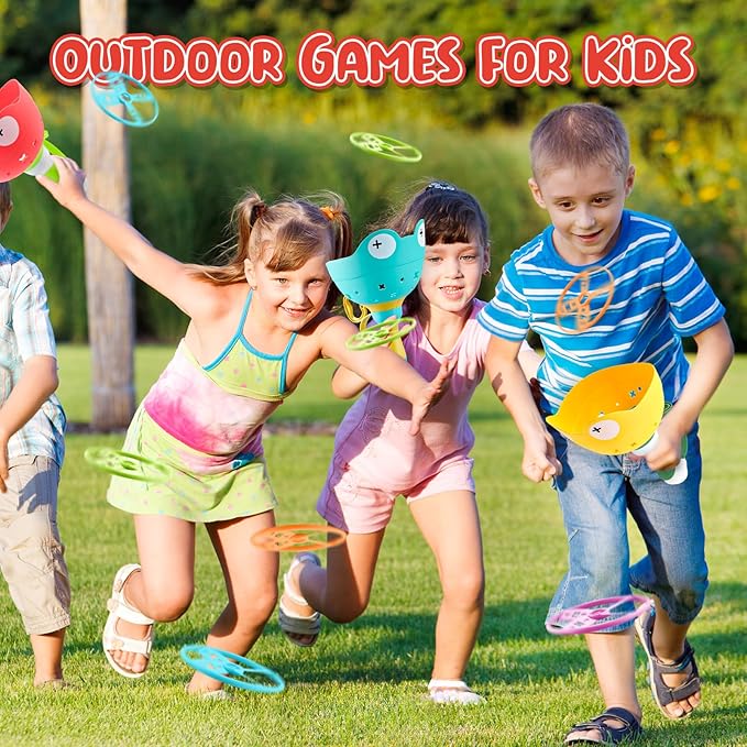 pamexin Outside Toys for Kids Ages 4-8 - Manual Capture Catching Game - Toddler Chasing Toy for Boys & Girls, Ages 3-7 - Outdoor Fun Family Games