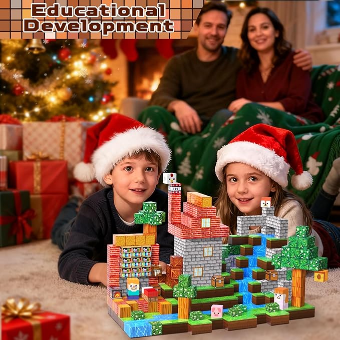 150PCS Magnetic Blocks - Magnetic Building Blocks, Stacking Magnets for Kids, Sensory Toy for STEM Montessori Sensory Toys for Kids 3+ Boys and Girls Christmas Birthday Gifts