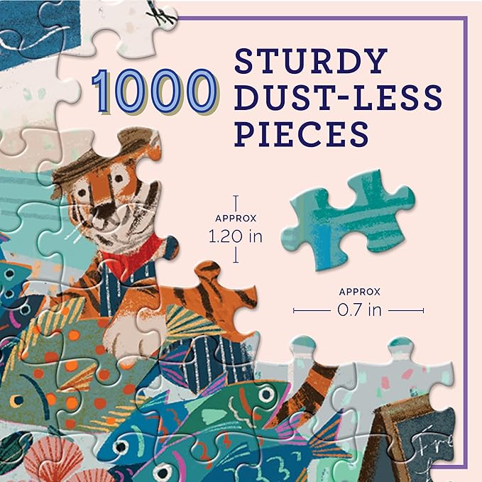 eeBoo 1000 Piece Puzzle - English Green Market Jigsaw Puzzle for Adults, Square 23" x 23" Made with Recycled Board & Vegetable-Based Ink