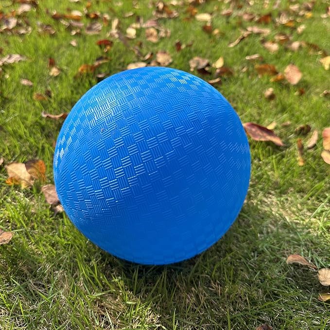 Playground Balls 4 Pack - 8.5 Inch for Kids Outdoor Dodgeball Kickball Handball Game with Hand Pump