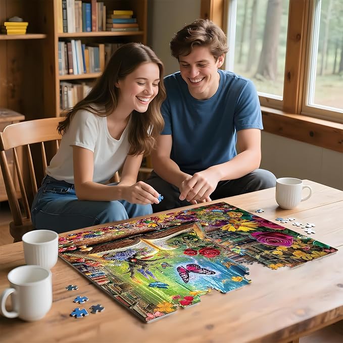 500 Pieces Puzzle for Adults, Puzzles for Adults 500 Pieces, Spring Roses Jigsaw Puzzle, Challenging Puzzle Perfect for Game Nights, 20.5 X 15 in
