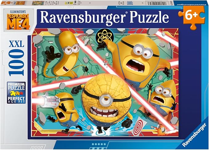 Ravensburger Despicable Me 4: Minions 100 Piece XXL Jigsaw Puzzle for Kids - Screen-Free Activity Boosts Concentration and Focus