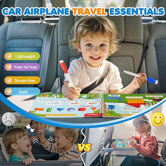 Preschool Learning Activities Kindergarten Workbooks, Toddler Alphabet Learning Educational Toys for 2 3 4 5 Year Old, Writing Practice Tracing Activity Books, Travel Toys,Learning Book Gifts for Kids
