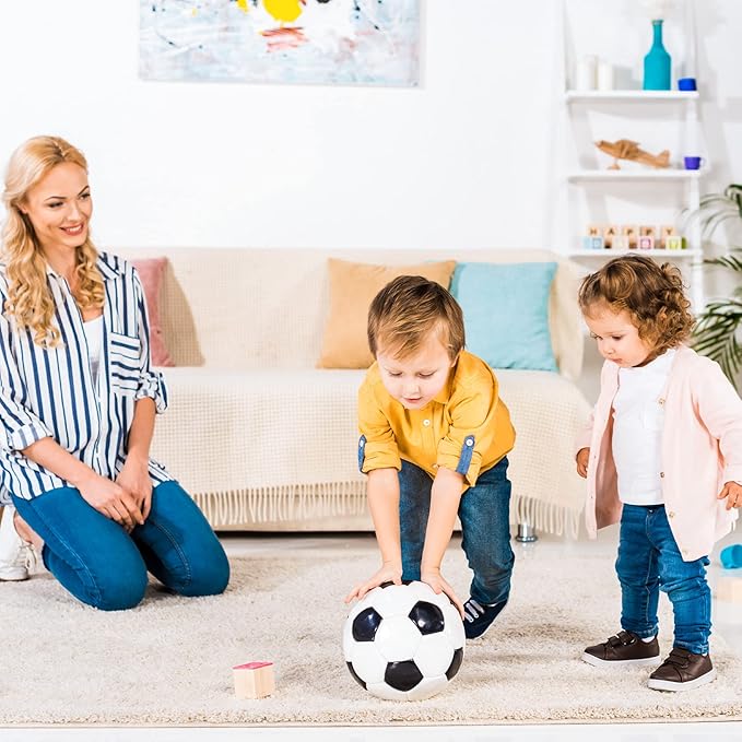 ZOOJOY 3 Pack Soccer Ball Size 3 for Kids, Outside Sport Soccer Ball Set for Boys Girls, Classic Design with Pump, Play Ball Toys & Gifts for Toddlers 2 3 4 5 6 7 8