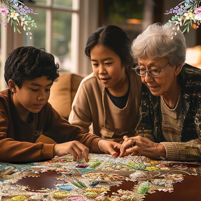 White Mountain 1000 Piece Jigsaw Puzzle Spring Kitchen Baking Scene Puzzle with Large Pieces Gift for Adults and Family 24" x 30" - Easter Baking