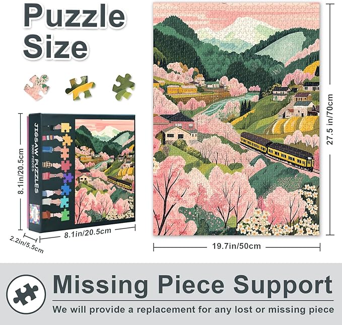 Puzzles for Adults 1000 Pieces, Buildings, Streets and Bridges Jigsaw Puzzles, Adult Puzzle for Adults, Educational Fun Games or Toys for Elders Friends 20X27 INCH