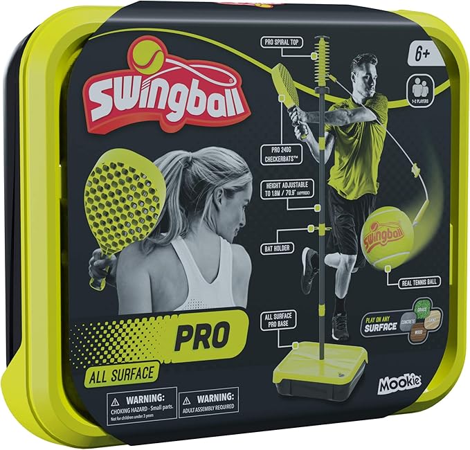 Swingball Pickleball Paddles Tether Tennis Game Set - Portable All-Surface Base, Durable, Easy Assembly, Indoor & Outdoor Games, Backyard Games for Kids, Active Play for Kids and Families, Ages 4+