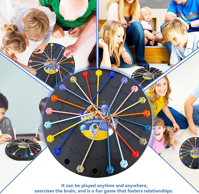Brainy Knots Rope Untangling Game，Children's Rope Challenge Game，Strategy Untangling Challenge Puzzle ，Suitable for Family Parent-Child Interaction, Travel & Parties Gifts